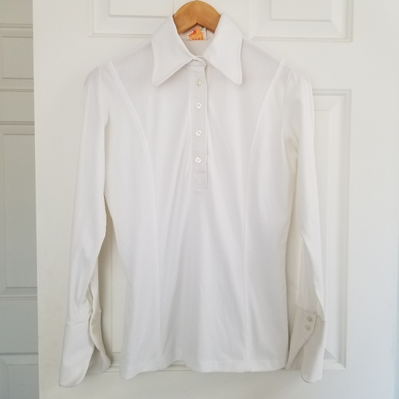 Retro White Collared Shirt - Picture 2 of 12